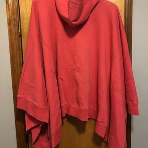 Women’s Ralph Lauren coral sweatshirt poncho